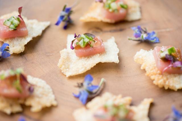 Tuna crudo w lemon gelee