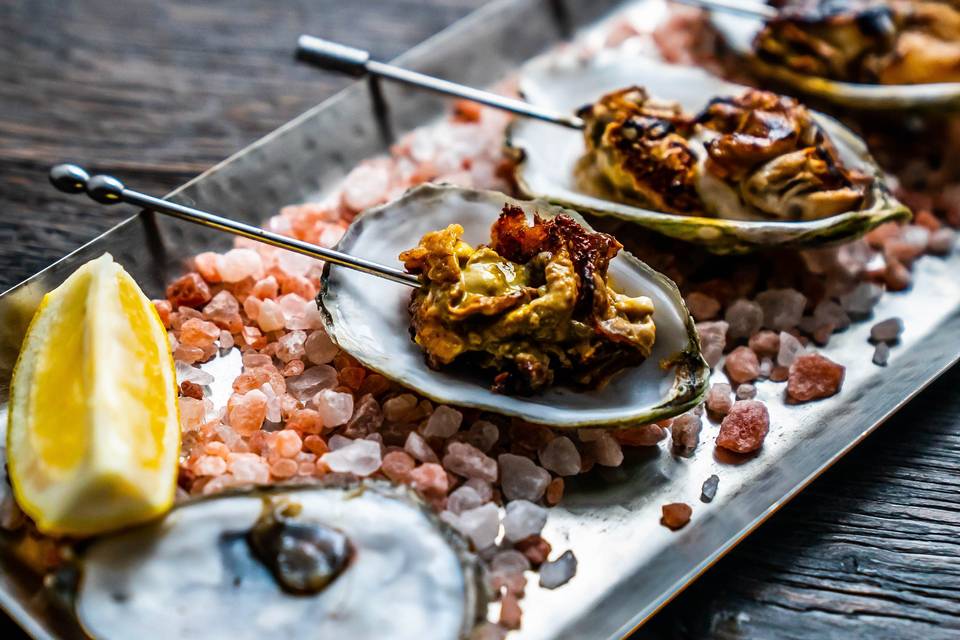 Roasted Beausoleil oysters