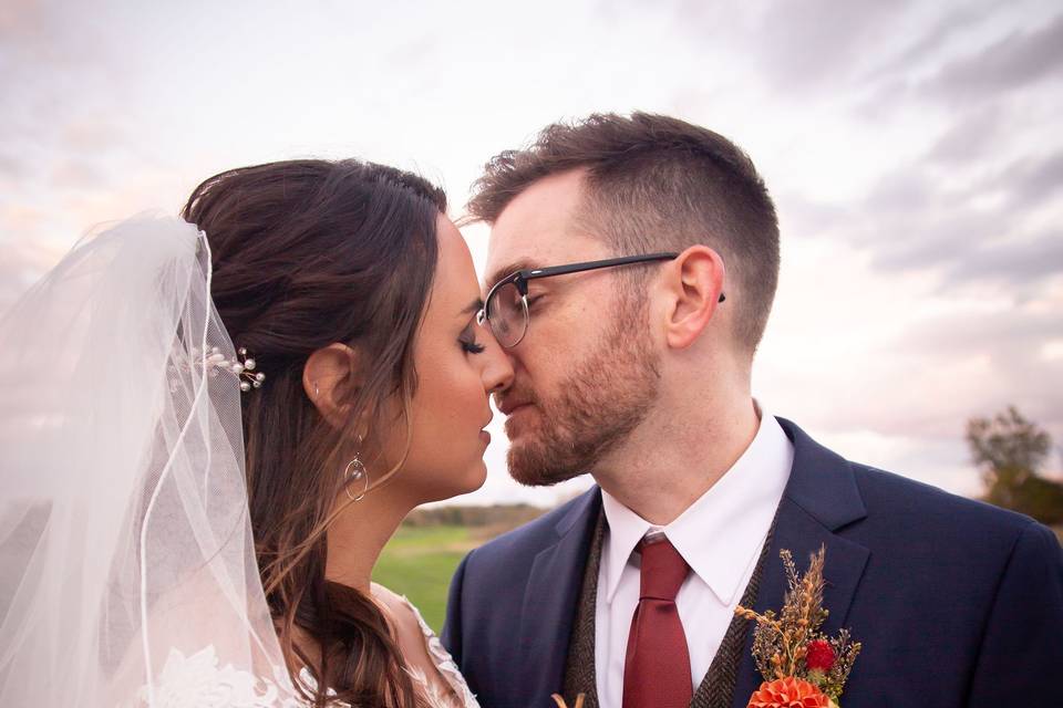 Bride and groom at Timberlodge