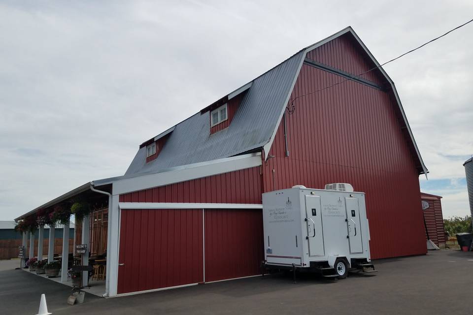 At the red barn