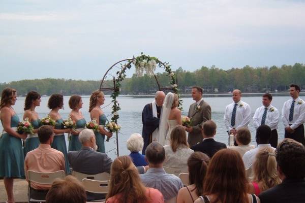 Outdoor wedding ceremony