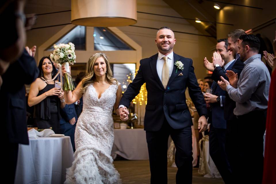 Bride and groom entering the reception - Port 305