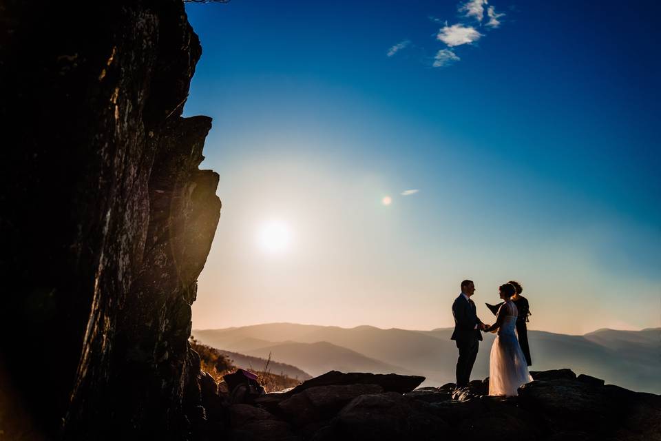 At the top of Humpback Rock