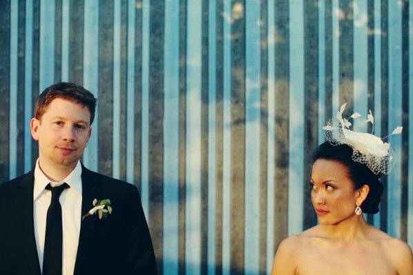 Bride looking at her groom