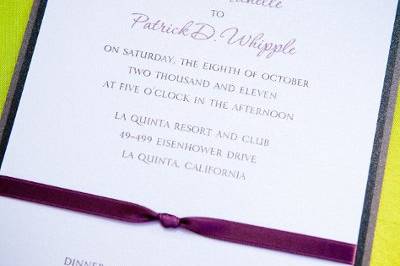 Semi-custom wedding invitation