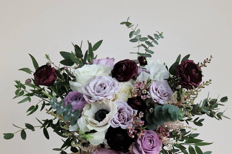 Bridesmaid bouquet mauve