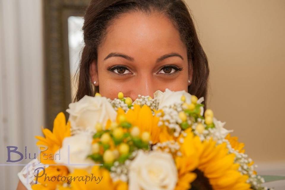 Bride holding her bouquet