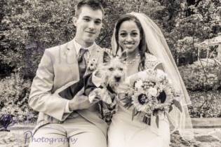 Couple's photo with their pet