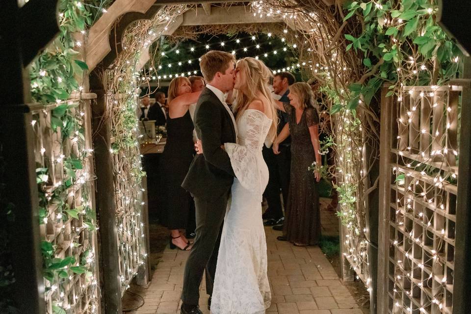 Couple and guests, a Disneyland wedding