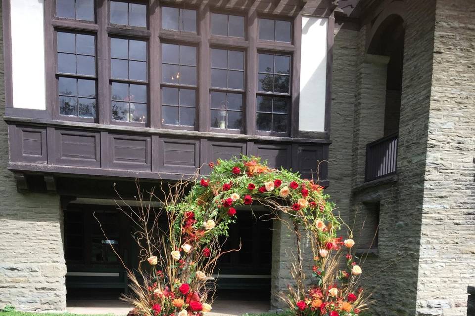 Handcrafted floral arch