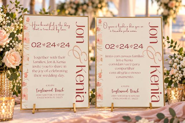 Jon/Kenia Wedding Invitations: