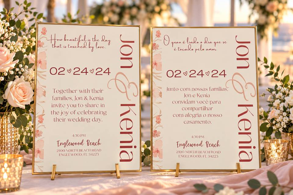 Jon/Kenia Wedding Invitations:
