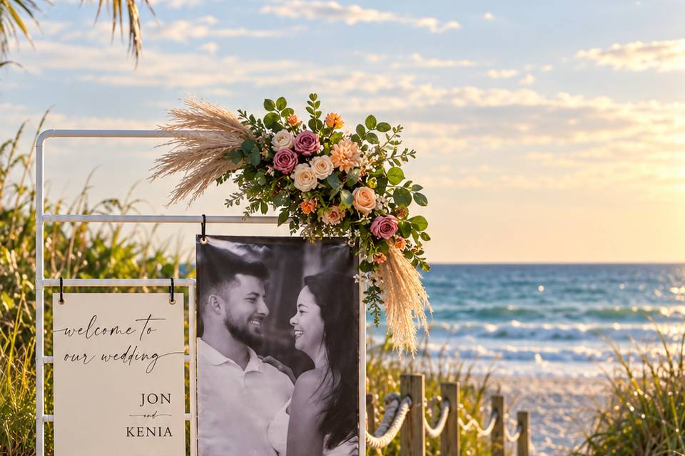 Jon/Kenia Welcome Sign