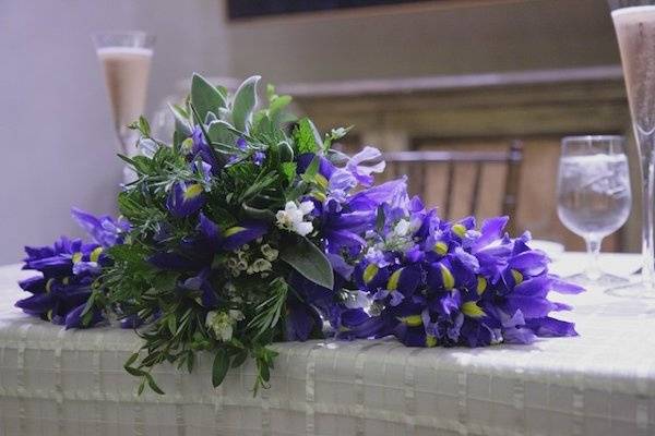 Violet iris bridal bouquet | Partain Photography