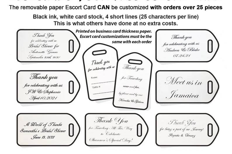 Customize escort Cards