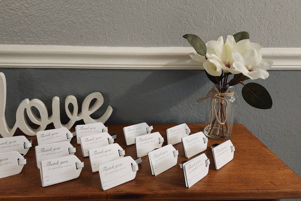 Princess Escort card Table