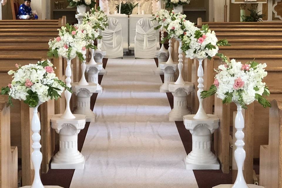 Wedding aisle decoration