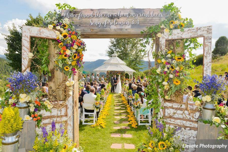 Outdoor wedding ceremony