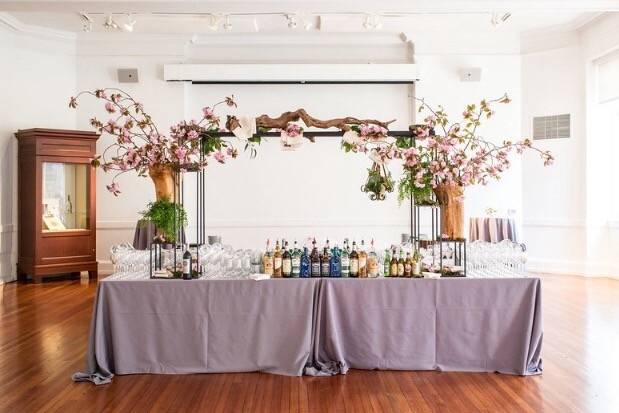 Floral bar decor