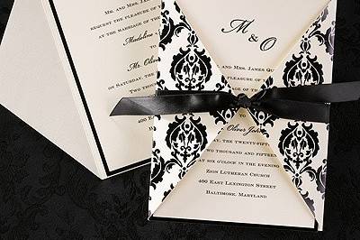 Black pattern and ribbon