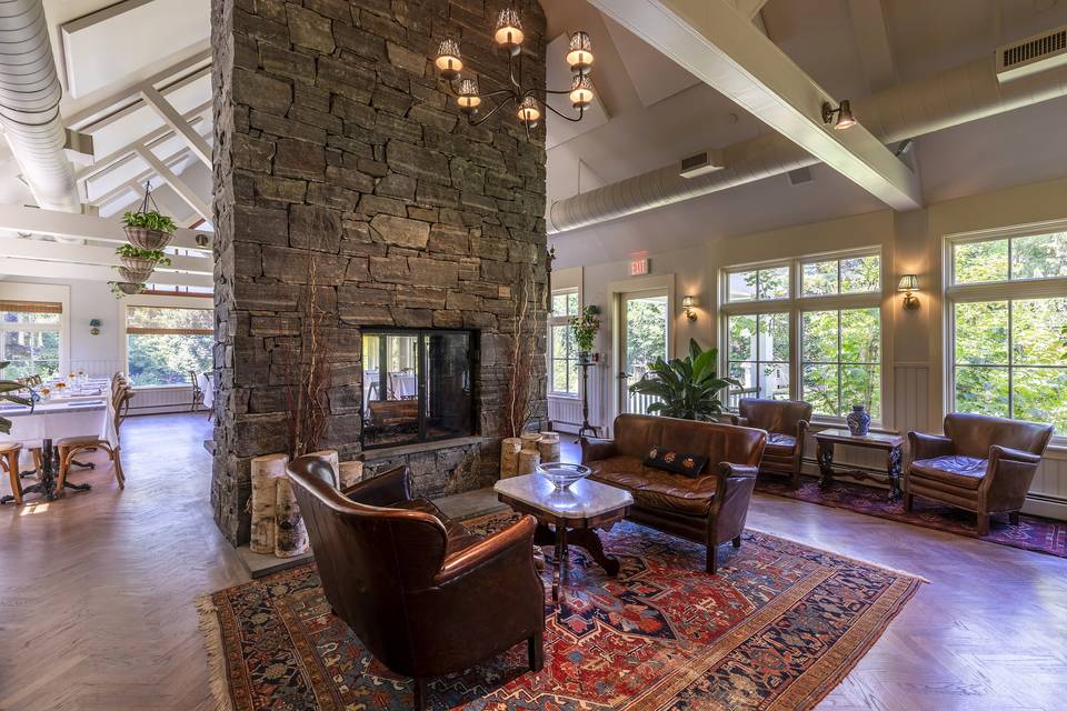 Restaurant fireplace