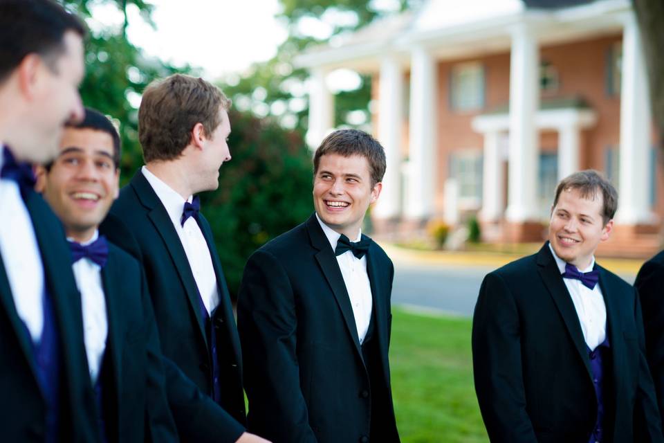 Groom with his groomsmen