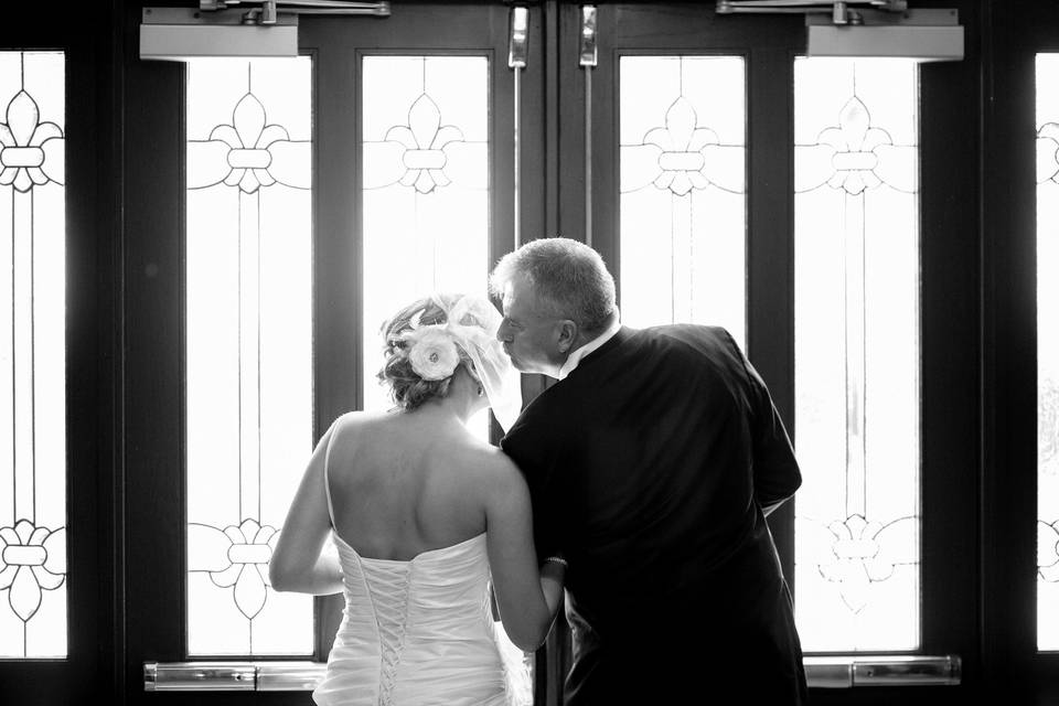 Bride with her escort