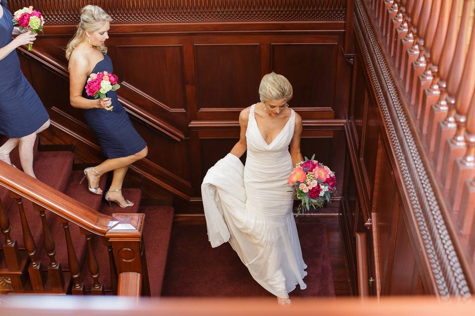 Bride with her bridesmaid