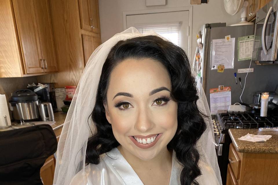 Bride makeup & Hair