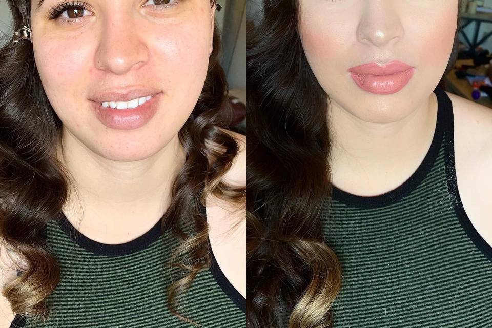 Bridesmaid full face with rouge