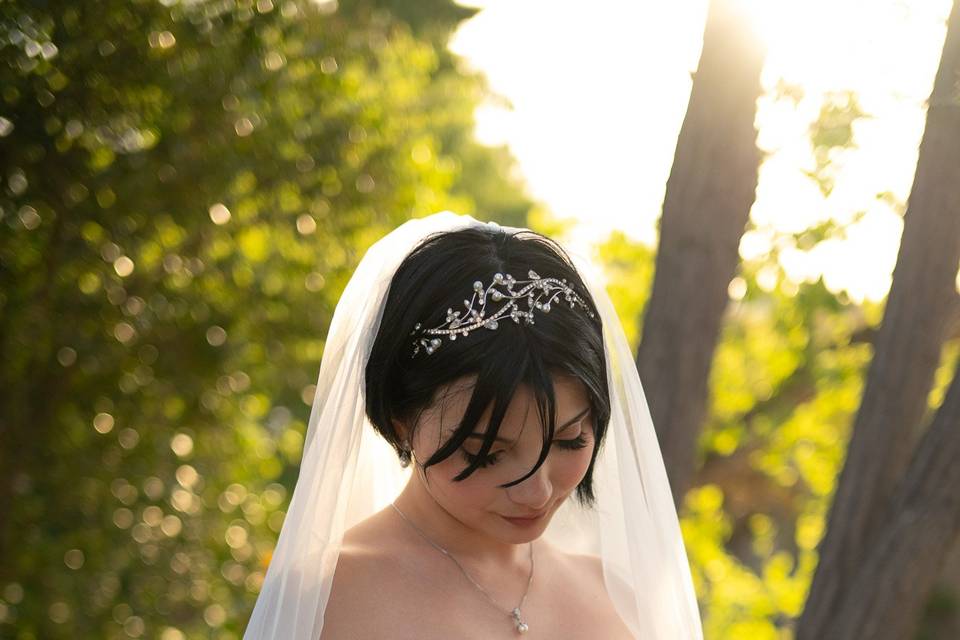 Bride at Sunset
