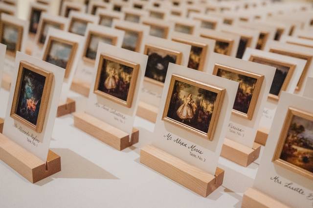 Museum Wedding Escort Cards