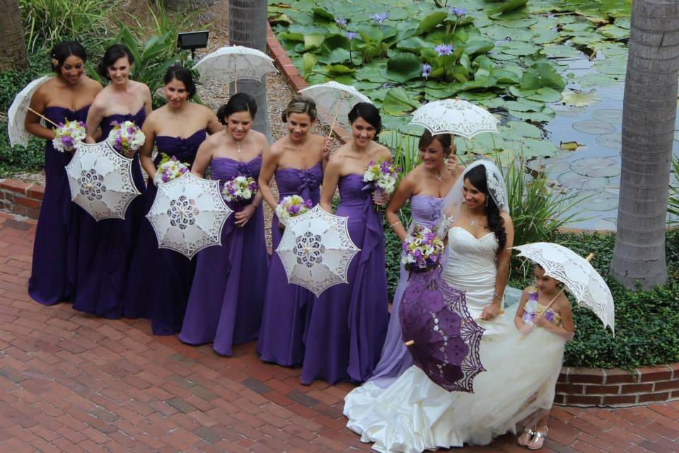 The bride with her bridesmaids