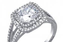 Demarco double halo cushion cut diamond 18K white gold engagement ring.  Spectacular and sensational, sure to wow the bride!  Available at Bay Hill Jewelers, www.bayhilljewelers.com