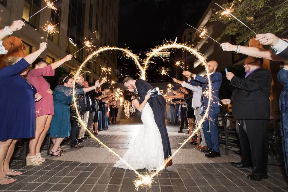 Bride at the roofdeck