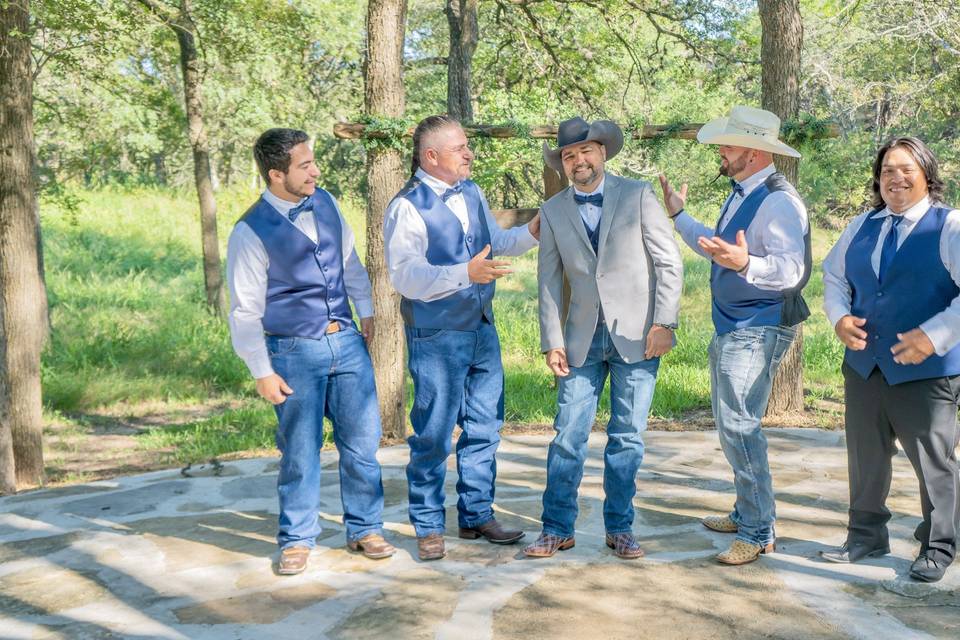 Groom and his groomsmen