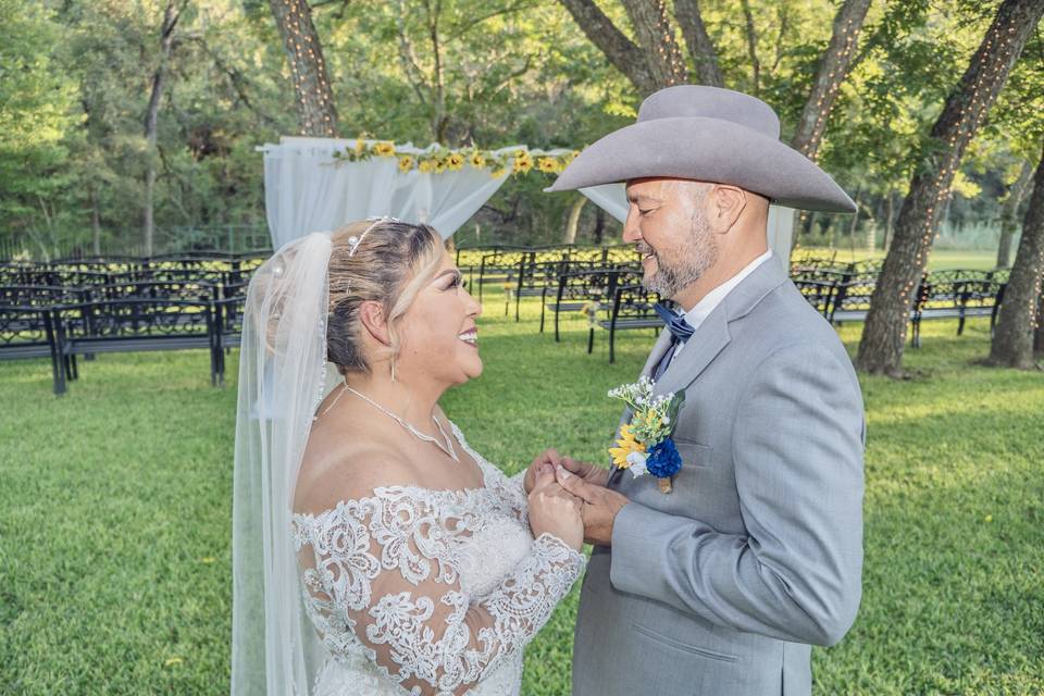 Sunflower Bride and Groom