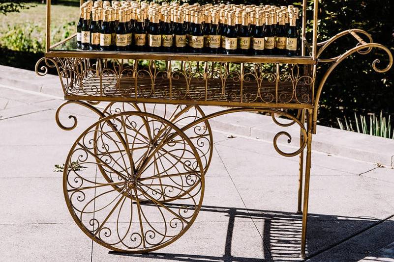 Gold display cart