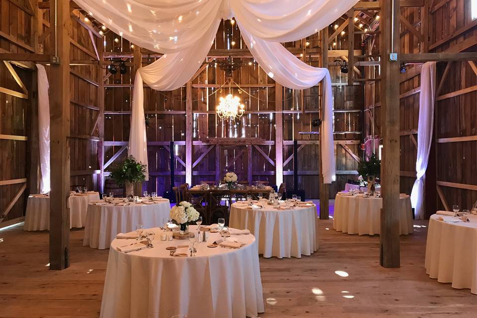 Rustic wedding reception venue
