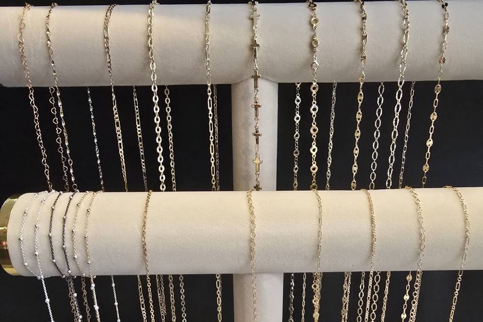14k gf anklet with SS beads