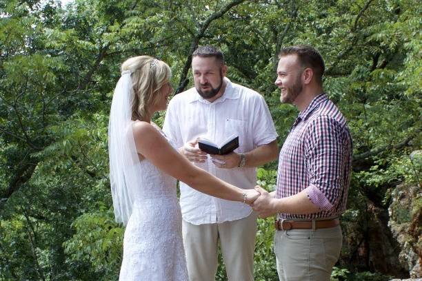 A small ceremony in the woods