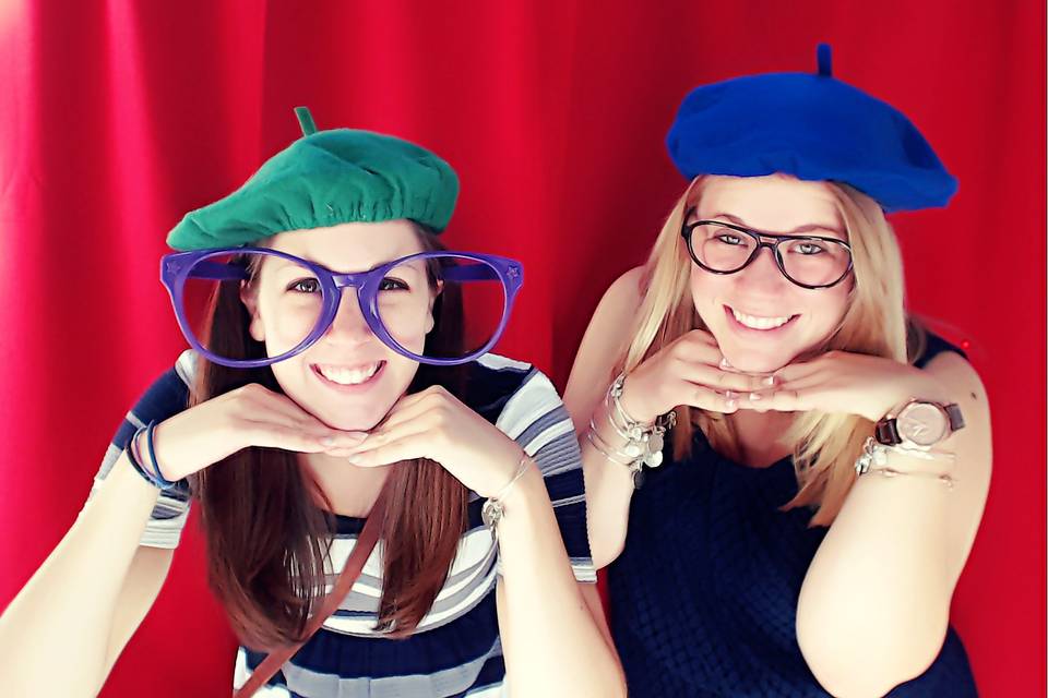 Posing at the photobooth