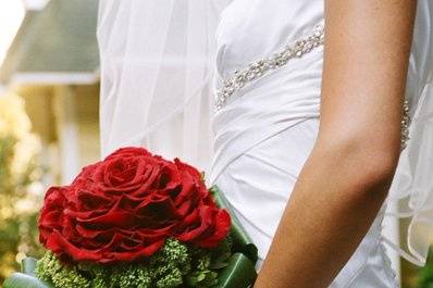 'Single' Rose bridal bouquet