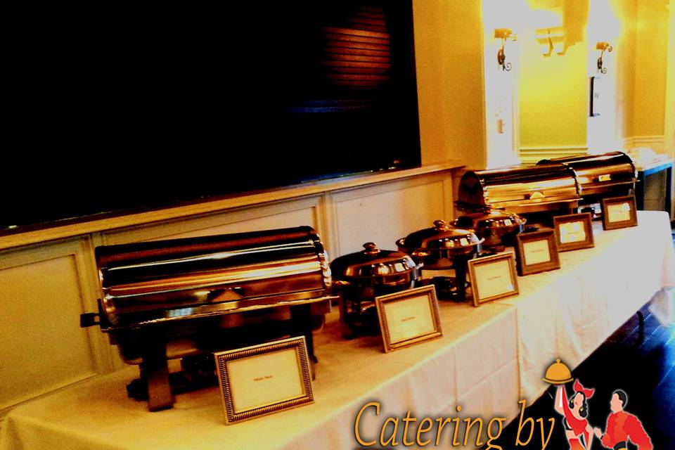 Buffet table