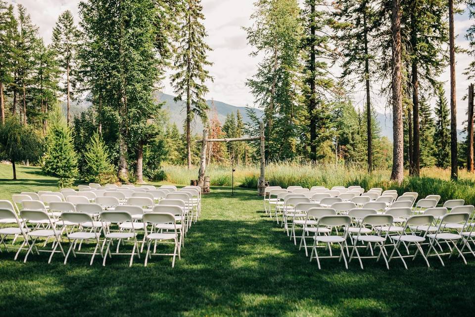 Seating for the ceremony