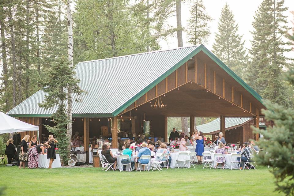 Eating by the Pavilion