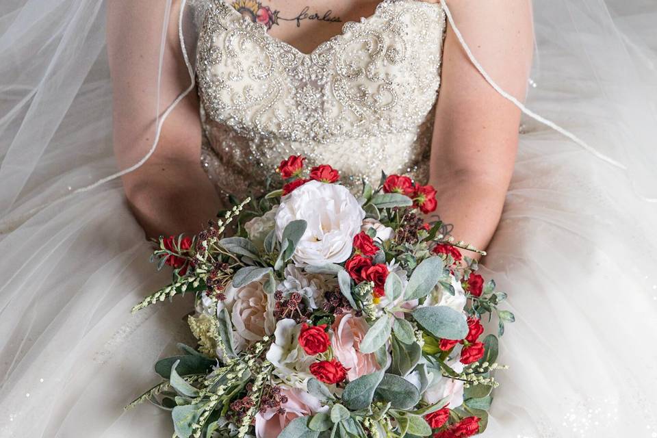 Bride from above