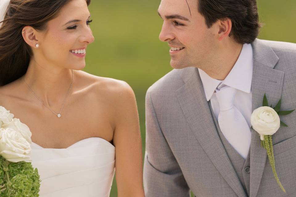 Verdant Floral Couple