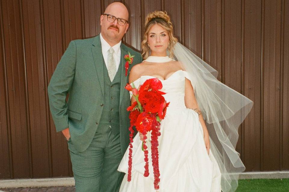 Verdant Floral Couple