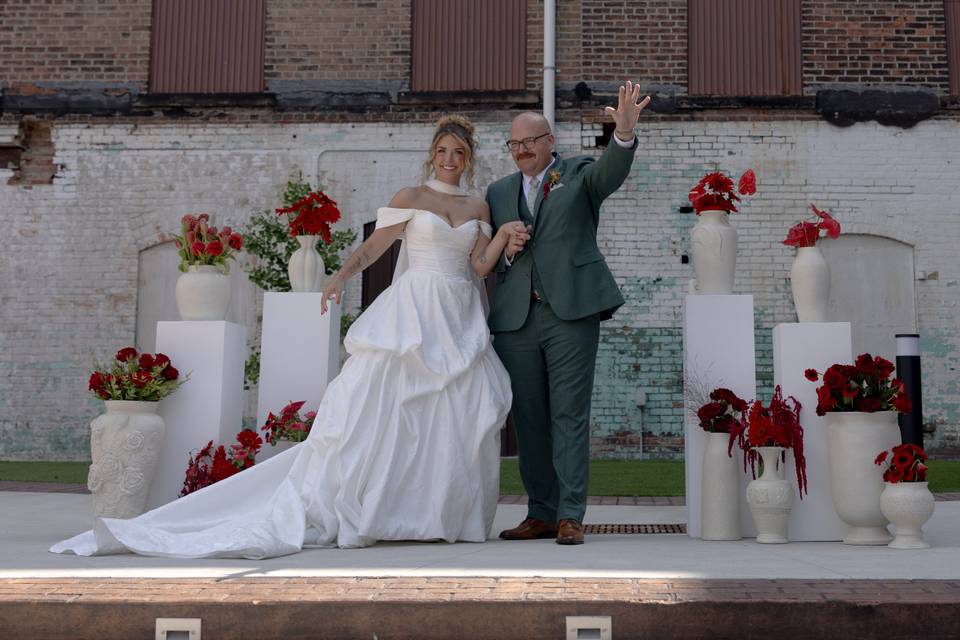 Verdant Floral Couple